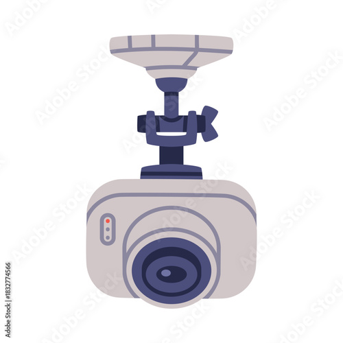 Wireless Security Camera as Closed-circuit Television Transmitting Video and Audio Signal Vector Illustration