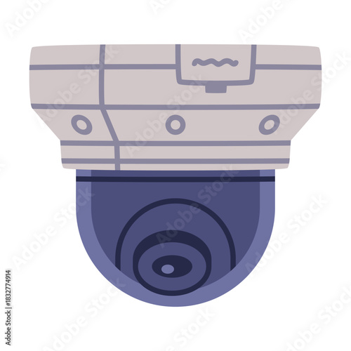 Wireless Security Camera as Closed-circuit Television Transmitting Video and Audio Signal Vector Illustration