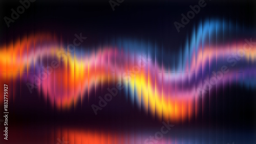 Canvastavla Neon Wave — Abstract Light Spectrum
