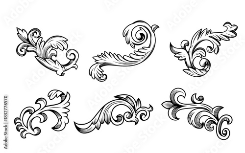 Vintage ornamental flourish frame with baroque corner elements and filigree details. Elegant decorative border with Victorian scroll patterns, engraved floral motifs and ornate calligraphic accents.