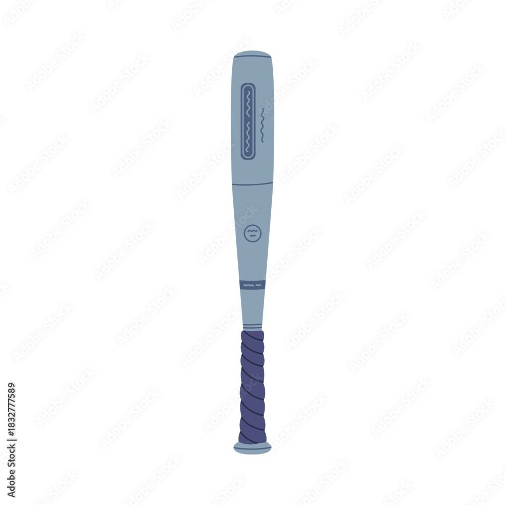 Fototapeta premium Baton as Self-defense Tool and Equipment for Protection Vector Illustration