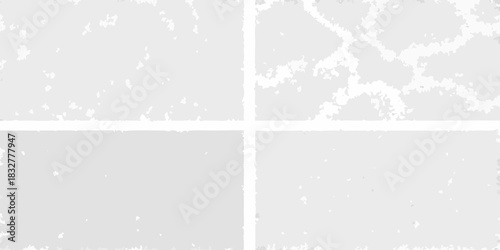 Light gray distressed texture with cracks and faded areas in four sections
