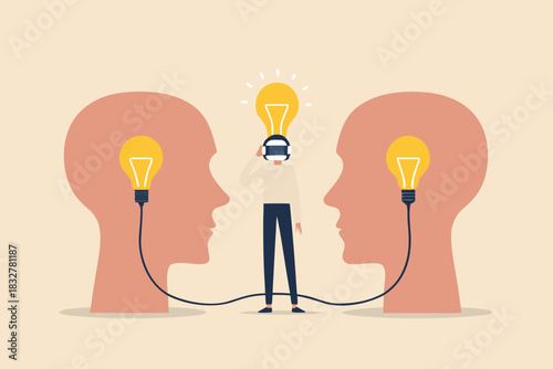 Transferring ideas and knowledge between people through virtual reality technology