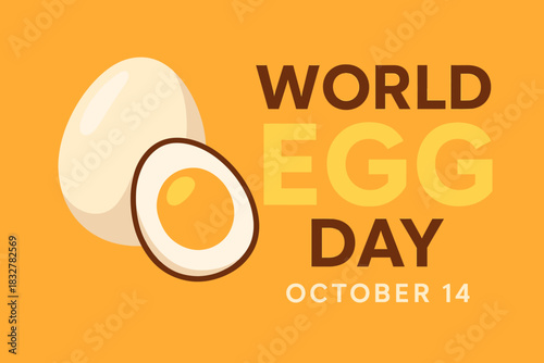 vector illustration of a world egg day october 14 banner design