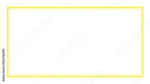 Geometric Yellow Frame on Solid Black Field