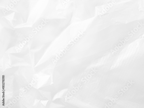 Abstract background plastic bag wihte vacuum cling foil wrinkle texture wall crumpled film foil overlay seal wrap polyethyene packaging frame material industry wrinkle template ecosystem environment