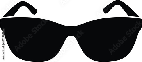 Silhouette of sunglasses a simple and stylish eye protection icon