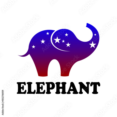 Republican Party elephant logo. Ohio map symbol icon. Vector illustration.