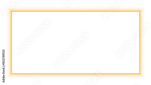 Rectangular Golden Orange Frame Border Graphic Element