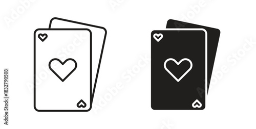 Playing cards icon. filled flat sign for mobile concept and web design