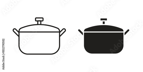 Pot icon. filled flat sign for mobile concept and web design