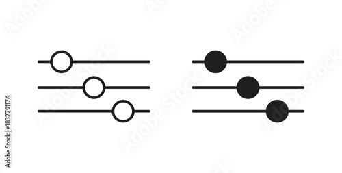 Settings sliders icon. filled flat sign for mobile concept and web design