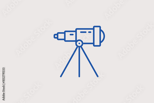 Surveyor  illustration in line style design. Vector illustration.	