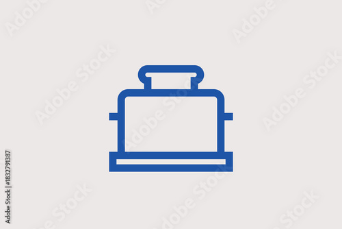 toaster illustration in line style design. Vector illustration.	
