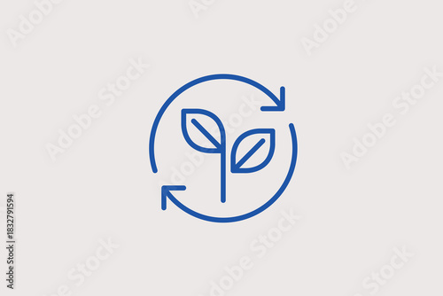 solar energy illustration in line style design. Vector illustration.	