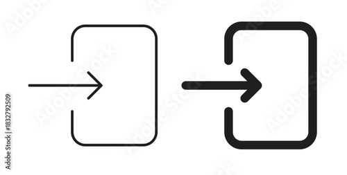 Sign out icon. filled flat sign for mobile concept and web design