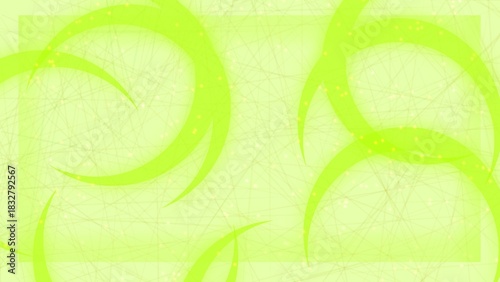 Bright Lime Green Watercolor Texture with Flowing Abstract Pattern.