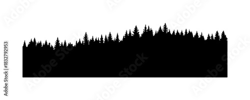 Evocative forest silhouette, perfect for nature designs and outdoor adventure themes