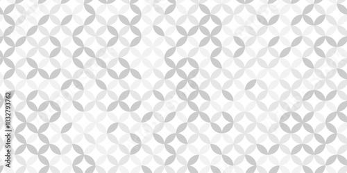 Vector seamless pattern with abstract lines and flower design. Abstract geometric fabric circle floral pattern. Hawaiian tropical seamless pattern.	