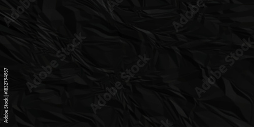 Paper texture background, Old paper background ripple soft black pattern wave crumple. Crushed and creased soft paper. Abstract wrinkle effect grunge and rough backdrop vintage page.	