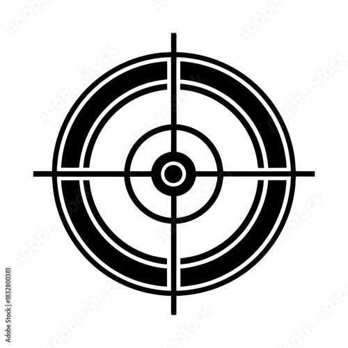 Bullseye Precision Reticle Viewfinder Symbol.