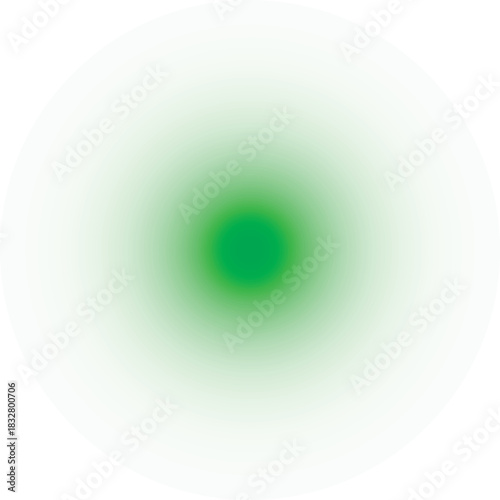 Vivid Green Circular Shape on Deep Black Background