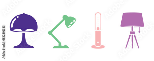 Vector icon of a table lamp