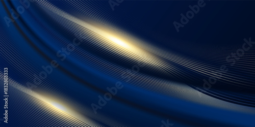 blue abstract background with luxury golden elements vector illustration. Eps10