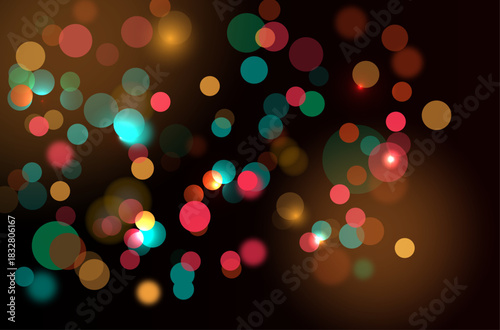 Christmas bokeh background ,christmas lights bokeh, colorful blur festive background