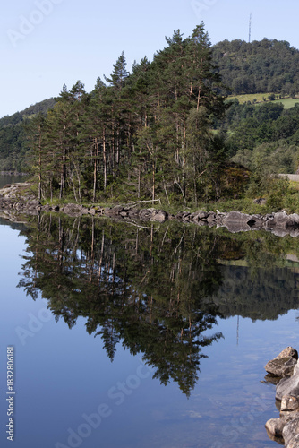 lake and water reflection in the water