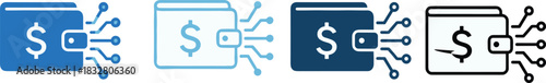 digital, wallet, icon, finance, money, transaction, circuit, dollar, cryptocurrency, payment, fintech, technology, electronic, banking, secure, mobile, cashless, transfer, financial, symbol