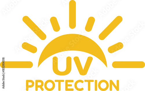 Sun UV Protection Icon for Skincare