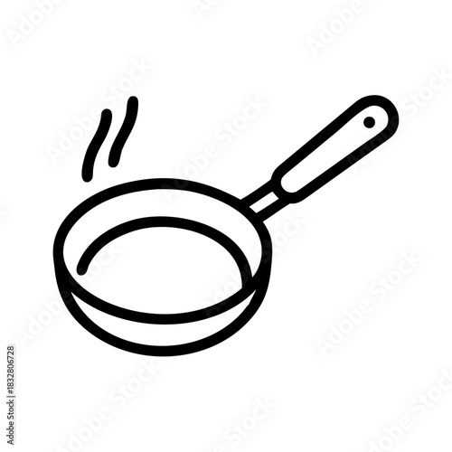 Kitchen frying pan icon transparent background 