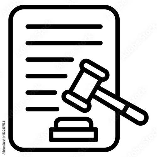 Legal Document  Icon Element For Design