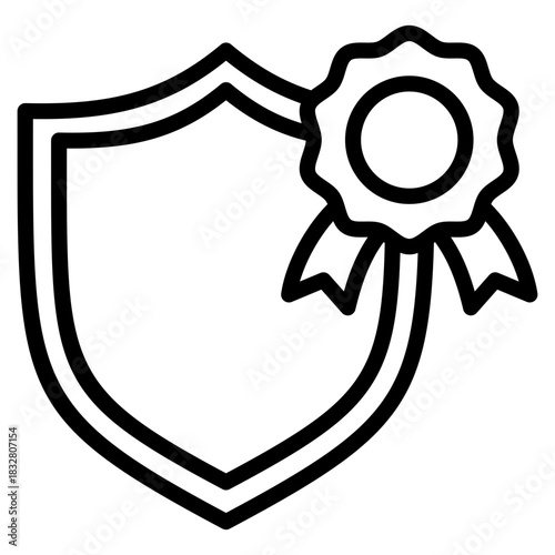 Shield Medal  Icon Element For Design
