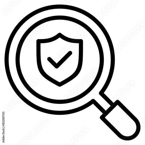 Secure Check  Icon Element For Design