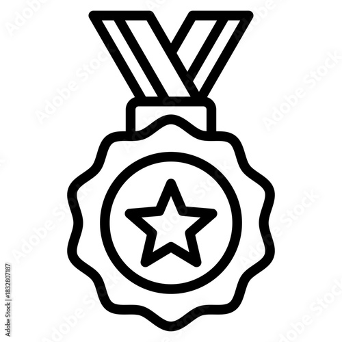 Golden Badge  Icon Element For Design