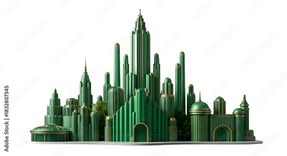Obraz premium Emerald City A Green Metropolis of Oz.