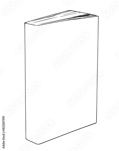 Simple Line Art Book Outline