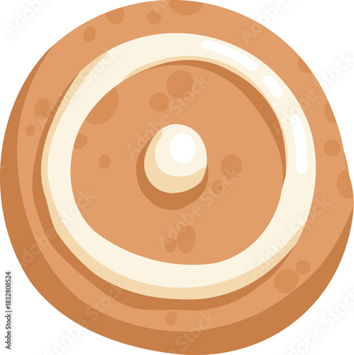 Vector icon of Christmas gingerbread in cartoon flat mode. Holiday cookies - christmas tree, gingerbread man, star, house, heart isolated on white background