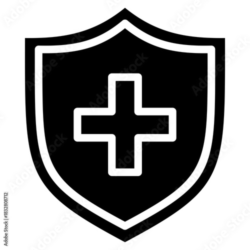 Shield Plus  Icon Element For Design