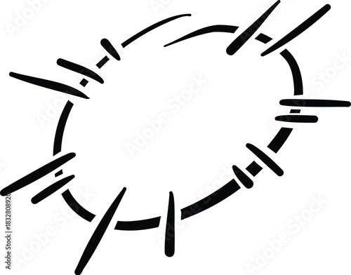 Vector icon of hand-drawn cartoony expression sign doodle, curve directional arrows, emoticon effects design elements, cartoon character emotion symbols, cute decorative brush stroke lines