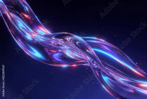 Experience dynamic abstract flow with vibrant neon lights, a captivating visual for modern technology and futuristic designs, perfect for attention grabbing
