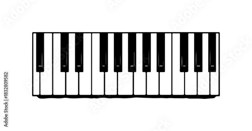 Elegant Piano Keyboard Illustration for Music Lovers and Musicians