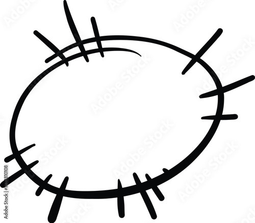 Vector icon of hand-drawn cartoony expression sign doodle, curve directional arrows, emoticon effects design elements, cartoon character emotion symbols, cute decorative brush stroke lines