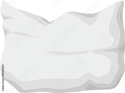 Cushions icon in flat cartoon design. This wonderful of white pillow in different size, shape and snow colors will complement any sleep project. Vector illustration