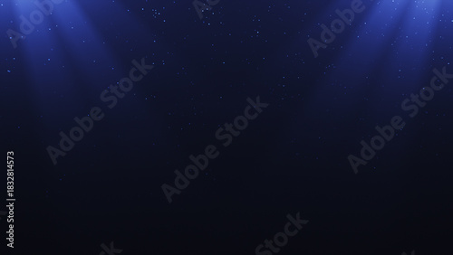 blue spotlight background with particles