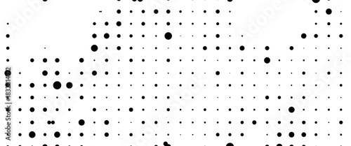 Monochrome abstract halftone. Vector black and white pattern of dots. modern