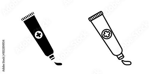 Ointment set icon isolated on white background.