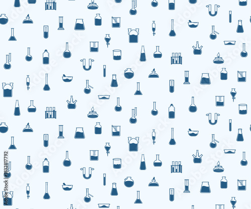 chemical laboratory vector lab flask doodle science lab tool seamless pattern